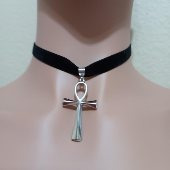 Egyptian ankh black silver cross - Picture 2 of 7